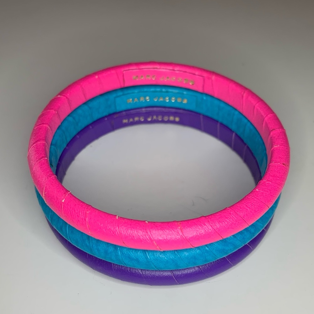 Marc Jacobs Wrapped Leather Bangles - Set of 3